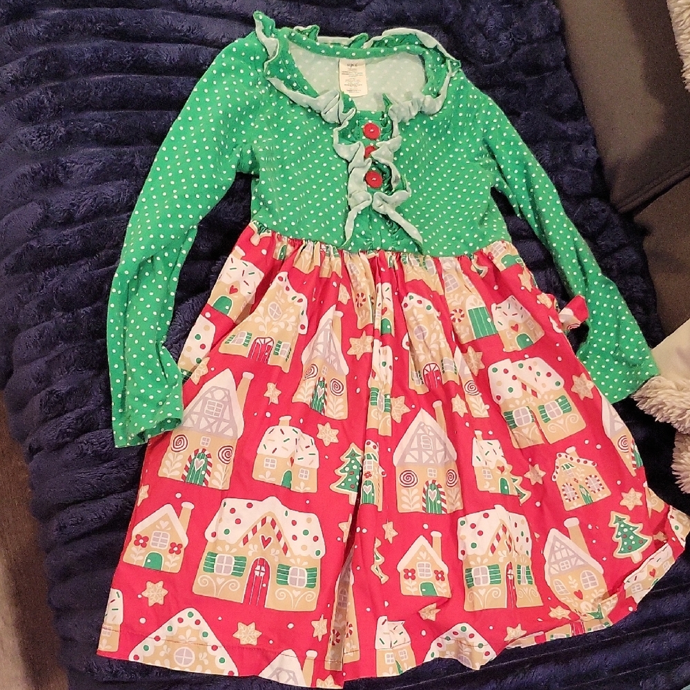 Matilda Jane Green and Red Holiday Dress